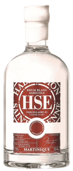 HSE RHUM BLANC PARCELLAIRE # 1 "CANNE D'OR" MARTINIQUE 55° 70CL