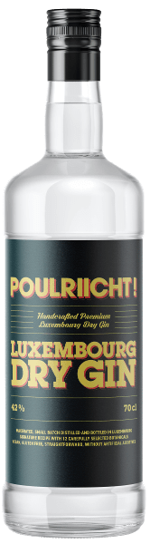 DRY GIN POULRIICHT! LUXEMBOURG 42° 70cl
