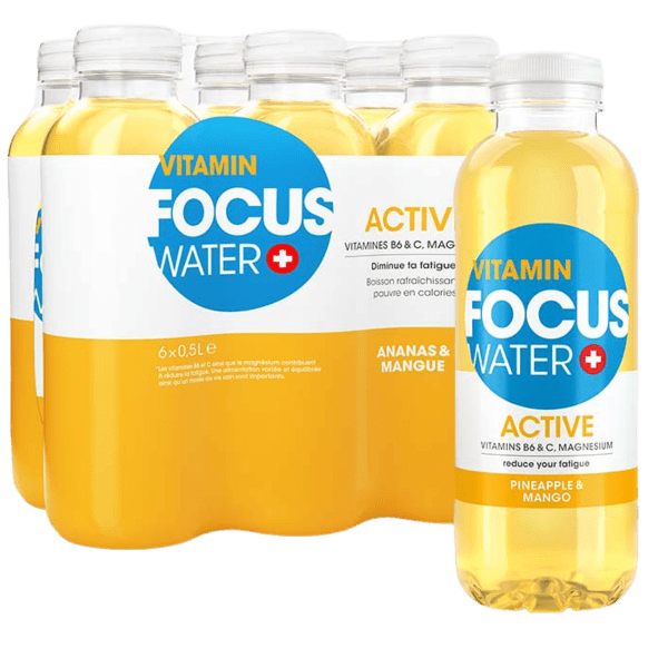 FOCUSWATER ACTIVE PINEAPPLE & MANGO PET 6x50cl