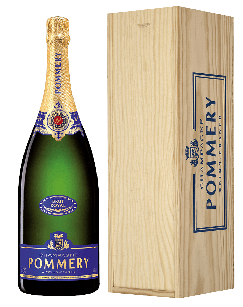 CHAMPAGNE POMMERY BRUT ROYAL 1,5L EN CAISSE EN BOIS
