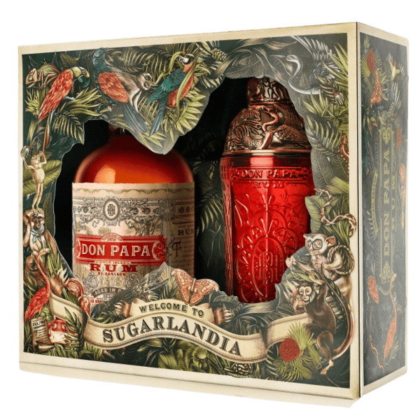 COFFRET RHUM DON PAPA 7 ANS 40° 70cl + 1 SHAKER