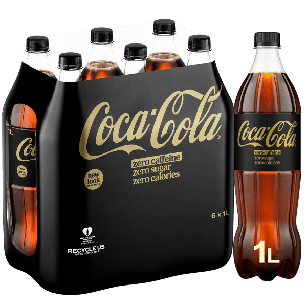 COCA-COLA ZERO NO CAFFEINE PET 6X1L